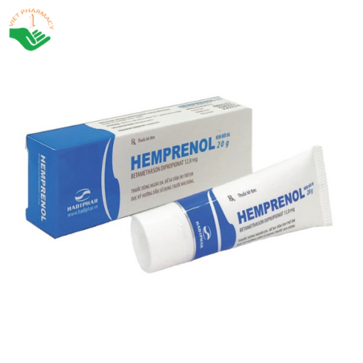 Kem bôi Hemprenol điều trị chàm, viêm da dị ứng, vẩy nến, ngứa, và các tổn thương da nhẹ (20g)
