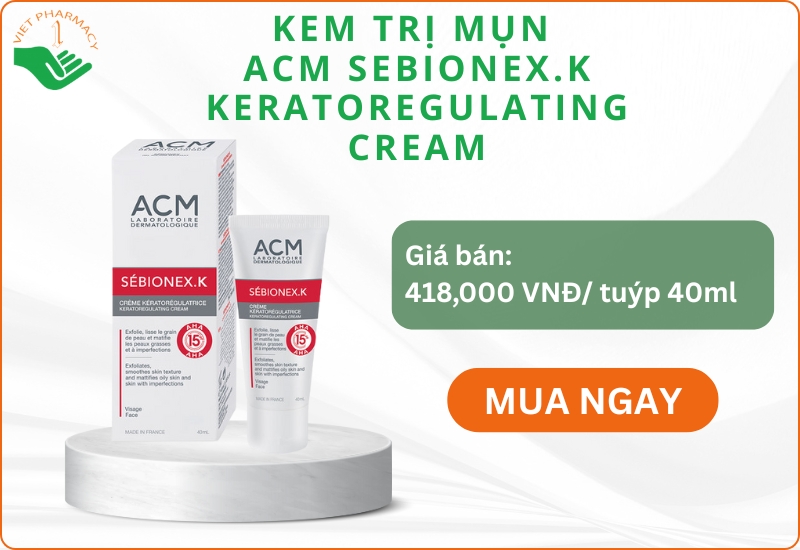 Kem trị mụn ACM Sebionex.K Keratoregulating Cream