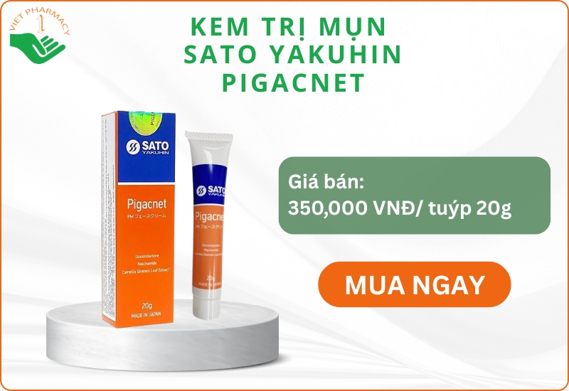 Kem hỗ trợ điều trị mụn SATO YAKUHIN Pigacnet