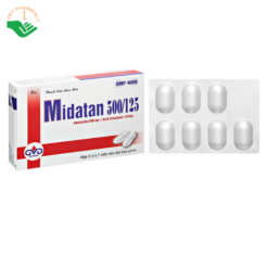 Thuốc Midatan 500/125 trị nhiễm khuẩn (2 vỉ x 7 viên)