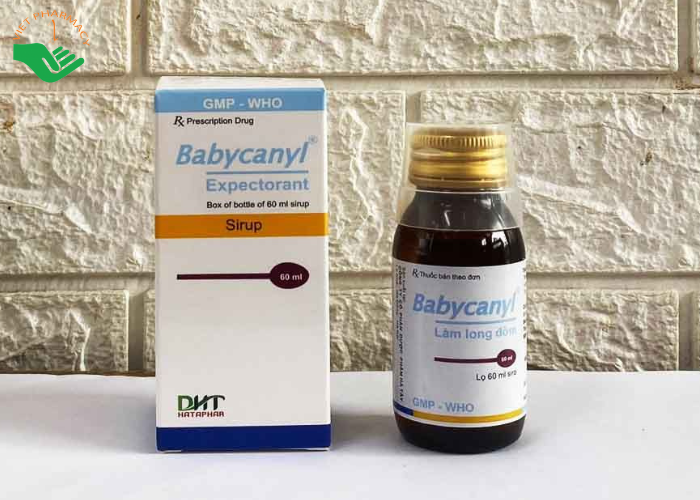 Siro Babycanyl Hataphar điều trị ho do hen phế quản, viêm phế quản (60ml)