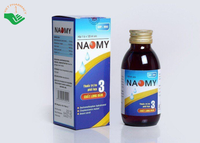 Siro Naomy TW3 điều trị ho do cảm lạnh, cảm cúm, ho khan, ho dị ứng, sổ mũi, nghẹt mũi (120ml)