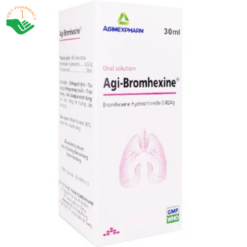 Thuốc Agi-Bromhexine Agimexpharm giúp làm loãng đờm trong các bệnh phế quản phổi cấp và mạn tính (30ml)