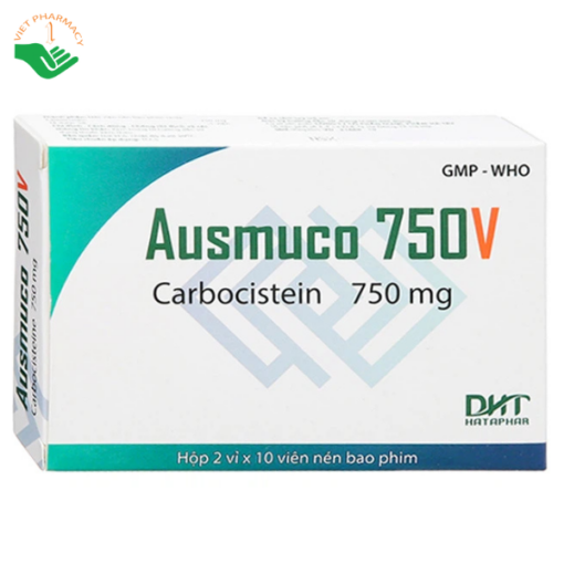 Thuốc Ausmuco 750V Hataphar điều trị các bệnh mạn tính về đường hô hấp (2 vỉ x 10 viên)