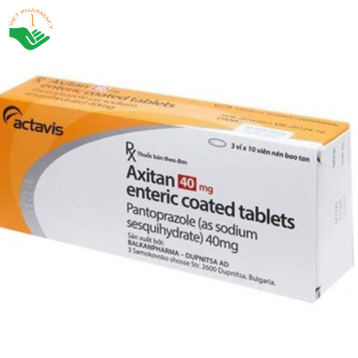 Thuốc Axitan 40mg Actavis điều trị trào ngược dạ dày - thực quản (3 vỉ x 10 viên)