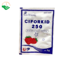 Thuốc bột pha uống Ciforkid 250 điều trị nhiễm khuẩn ( Hộp 10 gói x 3g)