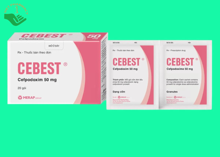 Thuốc Cebest Cefpodoxim 50mg Merap Group điều trị các bệnh nhiễm khuẩn từ nhẹ đến trung bình (20 gói)