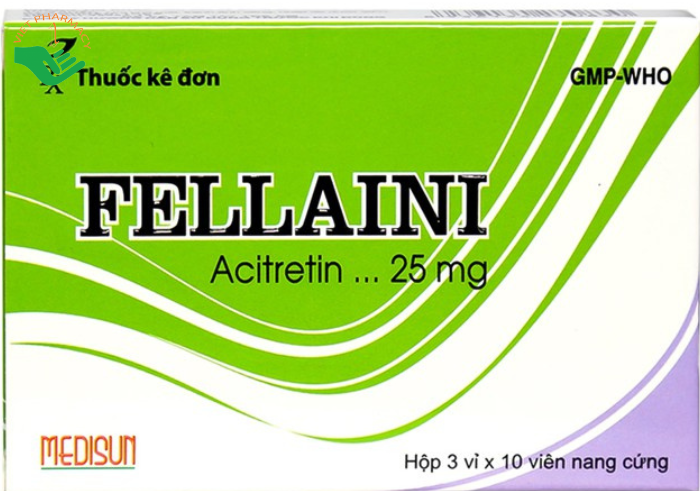 Thuốc Fellaini Medisun điều trị vẩy nến và bệnh ngoài da (3 vỉ x 10 viên)
