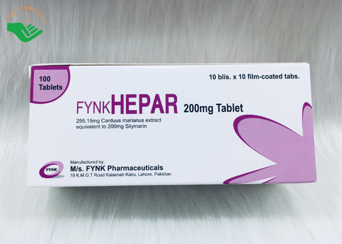 Thuốc Fynkhepar 200mg Fynk điều trị hỗ trợ các bệnh về gan do nhiễm độc (10 vỉ x 10 viên)