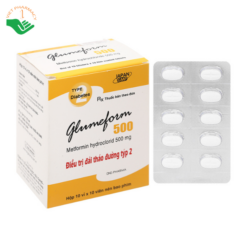 Thuốc Glumeform 500 DHG điều trị bệnh đái tháo đường típ 2 (10 vỉ x 10 viên)