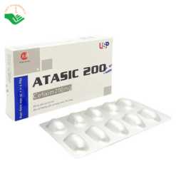 Thuốc kháng sinh Atasic 200mg USP điều trị nhiễm trùng đường hô hấp (3 vỉ x 10 viên)