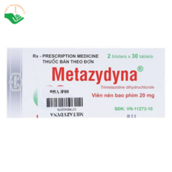 Thuốc Metazydyna 20mg Polpharma điều trị đau thắt ngực (2 vỉ x 30 viên)