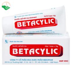 Thuốc mỡ bôi da Betacylic Mekophar điều trị bệnh vẩy nến, vảy da dầu (15g)