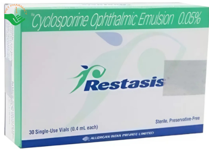 Thuốc nhỏ mắt Restasis 0.05% Allergan tăng khả năng sản sinh nước mắt (30 ống)