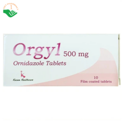 Thuốc Orgyl 500mg Kusum điều trị nhiễm trùng, nhiễm vi sinh vật đơn bào (1 vỉ x 10 viên)