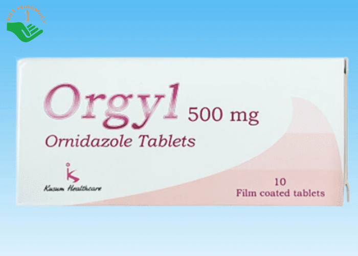 Thuốc Orgyl 500mg Kusum điều trị nhiễm trùng, nhiễm vi sinh vật đơn bào (1 vỉ x 10 viên)