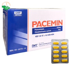 Thuốc Pacemin 325mg điều trị hạ sốt, giảm đau, hắt hơi, sổ mũi (50 vỉ x 10 viên)