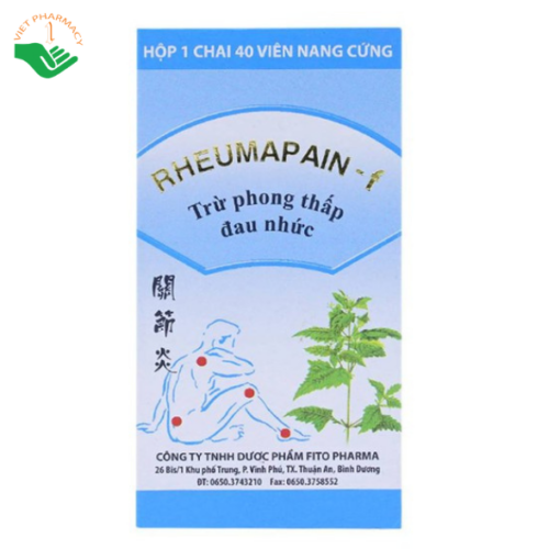 Thuốc Rheumapain-f Fito điều trị phong thấp, đau nhức (40 viên)