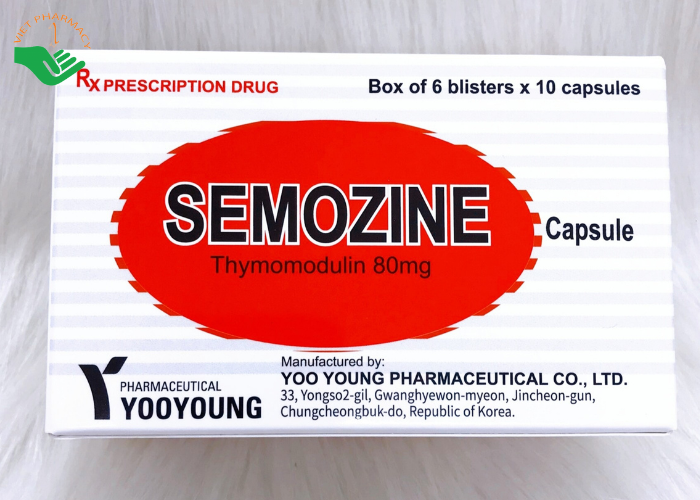 Thuốc Semozine Capsule 80mg YooYuong hỗ trợ dự phòng tái phát nhiễm khuẩn hô hấp (6 vỉ x 10 viên)