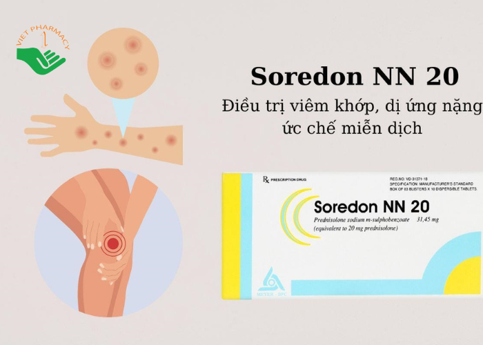 Thuốc Soredon NN5 Meyer - BPC điều trị dị ứng, rối loạn collagen, bệnh khớp, bệnh da (3 vỉ x 10 viên)