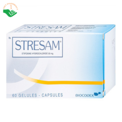 Thuốc Stresam Biocodex điều trị các biểu hiện dạng tâm thể của lo âu (3 vỉ x 20 viên)