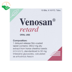 Thuốc Venosan Retard 263.2mg Dr. Willmar Schwabe điều trị viêm tĩnh mạch huyết khối (10 vỉ x 10 viên)