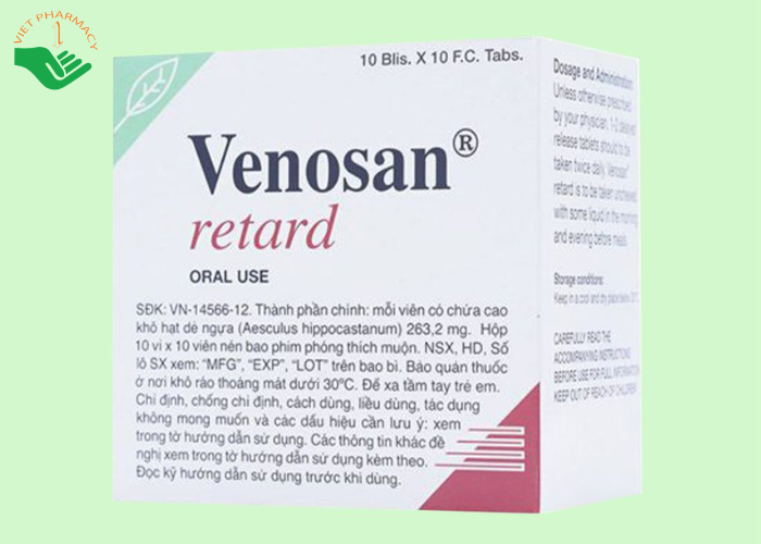 Thuốc Venosan Retard 263.2mg Dr. Willmar Schwabe điều trị viêm tĩnh mạch huyết khối (10 vỉ x 10 viên)