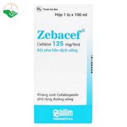 Thuốc Zebacef 125mg/5ml Bilim Ilac điều trị nhiễm khuẩn từ nhẹ đến vừa (100ml)