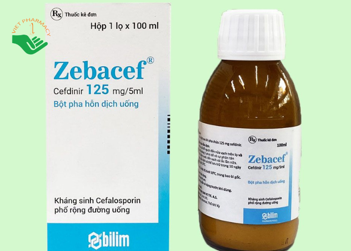 Thuốc Zebacef 125mg/5ml Bilim Ilac điều trị nhiễm khuẩn từ nhẹ đến vừa (100ml)