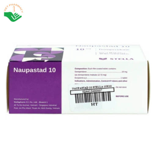Viên nén Naupastad 10 Stella điều trị triệu chứng nôn và buồn nôn (10 vỉ x 10 viên)