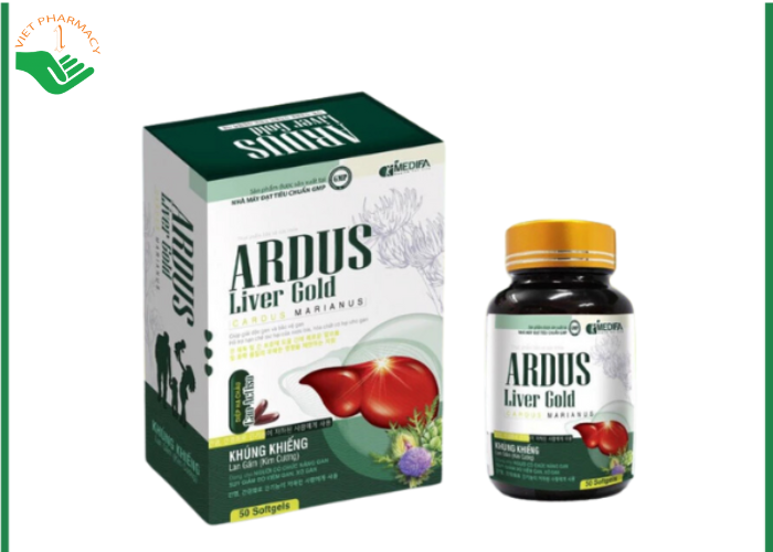 Viên uống ARDUS Liver Gold giúp hỗ trợ thanh nhiệt và tăng cường chức năng gan ( Hộp 1 lọ 50 viên)