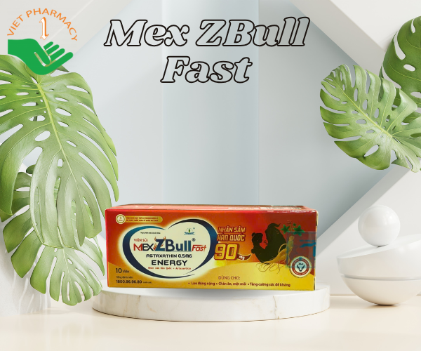Viên sủi Mex ZBull Fast nhân sâm Hàn Quốc 90mg (Hộp 10 viên)