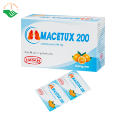 Bột pha uống Macetux 200mg Hasan tiêu chất nhầy trong bệnh nhầy nhớt (30 gói x 1g)