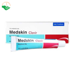 Kem bôi da Medskin Clovir 5% DHG Pharma điều trị nhiễm trùng Herpes simplex (5g)