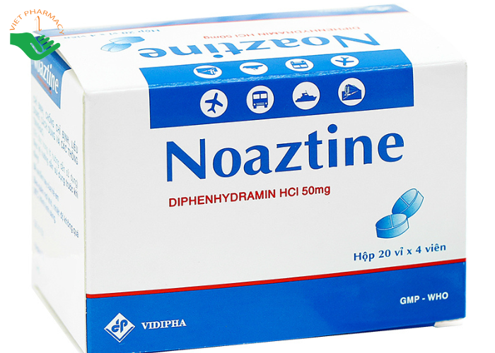 Noaztine 50mg trị dị ứng, cảm cúm (20 vỉ x 4 viên)