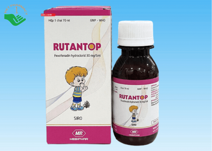 Siro Rutantop Mebiphar điều trị triệu chứng viêm mũi dị ứng, mày đay (70ml)