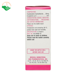 Siro Rutantop Mebiphar điều trị triệu chứng viêm mũi dị ứng, mày đay (70ml)