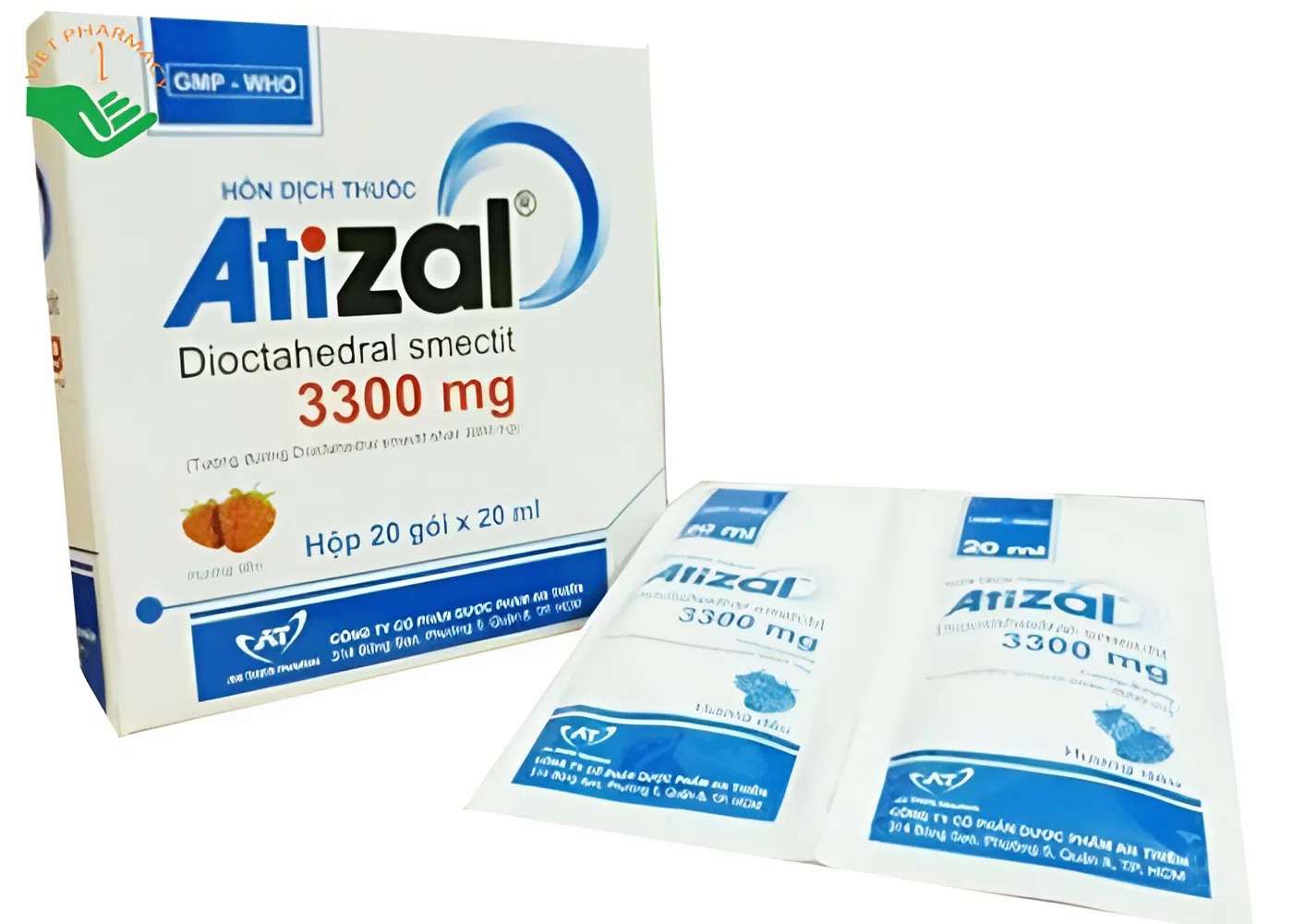 Thuốc Atizal điều trị tiêu chảy cấp kết hợp với bổ sung nước & điện giải (20 gói)