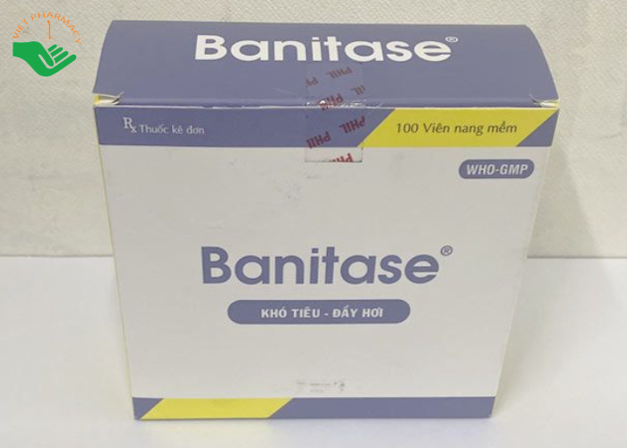Thuốc Banitase Phil Inter điều trị khó tiêu đầy hơi (20 vỉ x 5 viên)