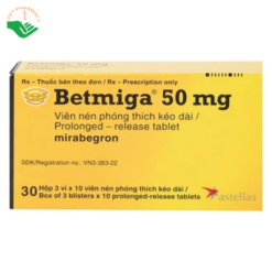 Thuốc Betmiga 50mg Astellas điều trị triệu chứng tiểu gấp (3 vỉ x 10 viên)