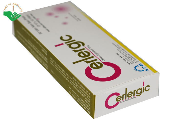 Thuốc Cerlergic 10mg trị viêm mũi dị ứng, mày đay (3 vỉ x 10 viên)