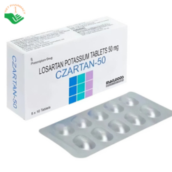 Thuốc Czartan-50 điều trị tăng huyết áp (5 vỉ x 10 viên)