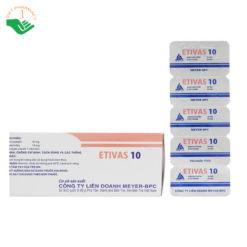 Thuốc Etivas 10 trị rối loạn mỡ máu (10 vỉ x 10 viên)