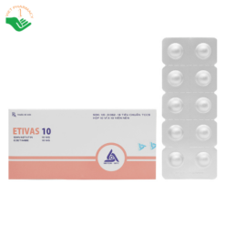 Thuốc Etivas 10 trị rối loạn mỡ máu (10 vỉ x 10 viên)