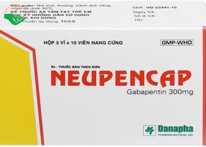 Thuốc Neupencap 300mg Danapha điều trị đau do viêm dây thần kinh ngoại biên (3 vỉ x 10 viên)