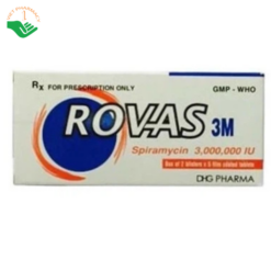 Thuốc Rovas 3M DHG điều trị nhiễm khuẩn đường hô hấp, da (2 vỉ x 5 viên)