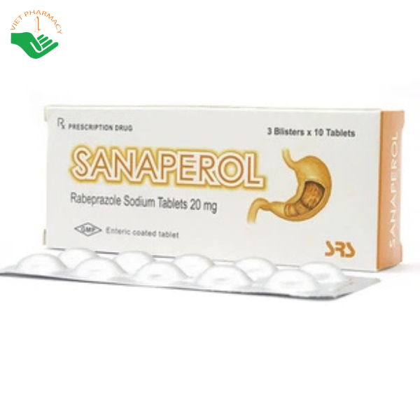 Thuốc Sanaperol điều trị bệnh trào ngược dạy dày, thực quản (3 vỉ x 10 viên)