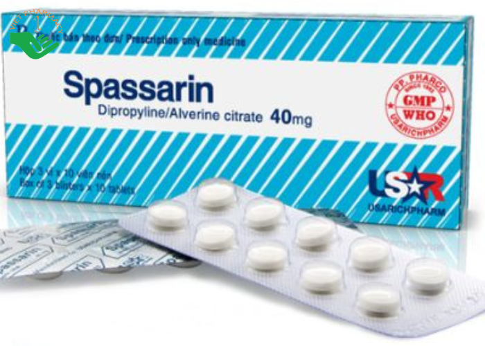Thuốc Spassarin 40mg điều trị chứng co thắt cơ trơn ở đường tiêu hóa (30 viên)