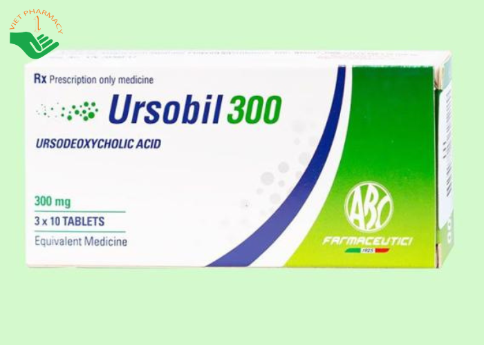 Thuốc Ursobil 300 ABC Farmaceutici điều trị xơ gan mật, làm tan sỏi mật (3 vỉ x 10 viên)