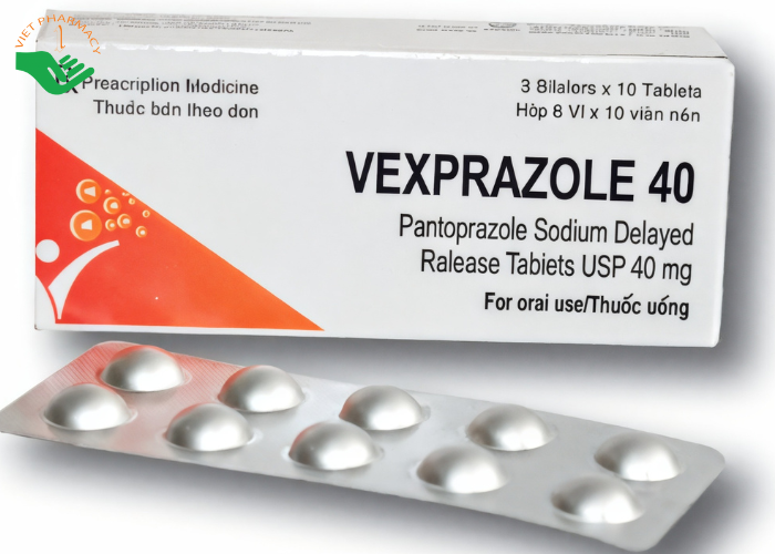 Thuốc Vexprazole 40mg điều trị trào ngược dạ dày (30 viên)